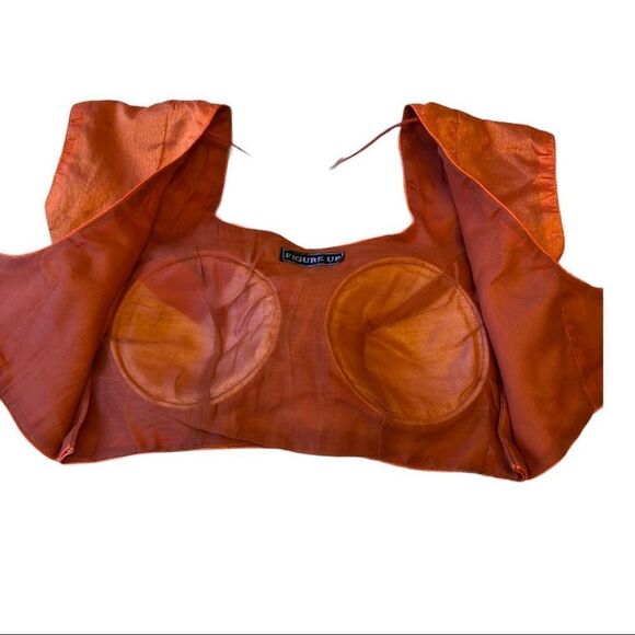 FIGURE Up Choli Saree Blouse 100% Silk EUC - Picture 7 of 9